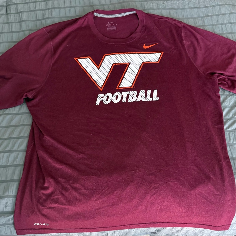 Nike Maroon VT Football Tee
